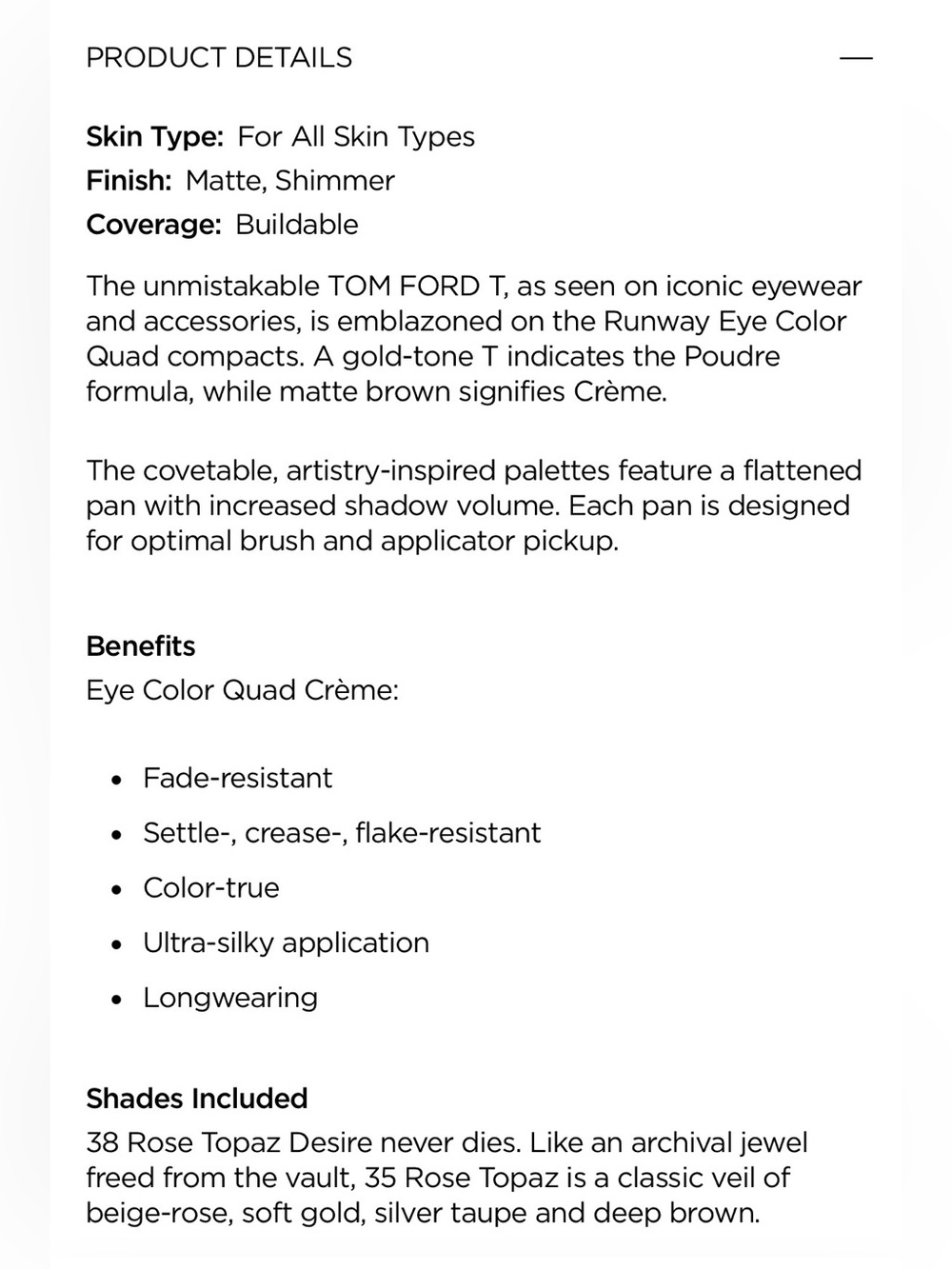 Tom Ford Runway Eye Color Quad Eyeshadow — Rose Topaz - Picture 7 of 7
